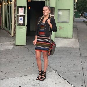 Wild Honey Striped Mini Dress